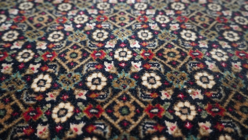 11'5" x 16' Silk & Wool Tabrizz Herati Hand Knotted Navy Blue Superb Quality Rug gallery