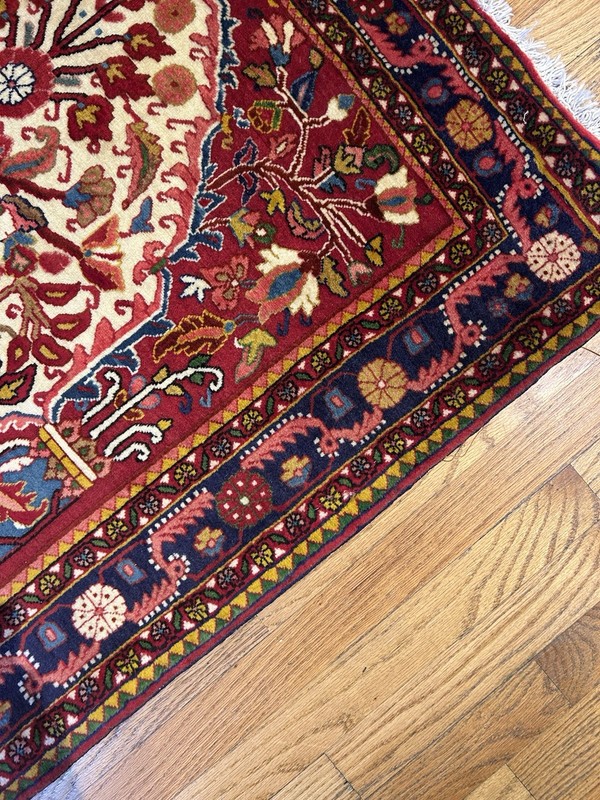 GORGEOUS TREE OF LIFE BIJAR HANDMADE RUG 3’5x4’9 EXCEPTIONAL QUALITY AND COLORS gallery