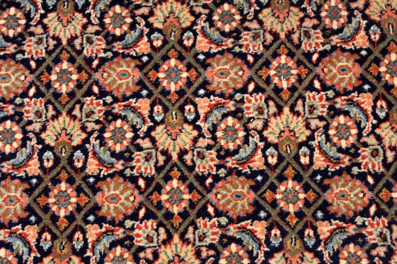 4X6 Ft. HANDMADE WOOL RUG BIDJAR DESIGN TRADITIONAL DESIGN dark-blue-background gallery