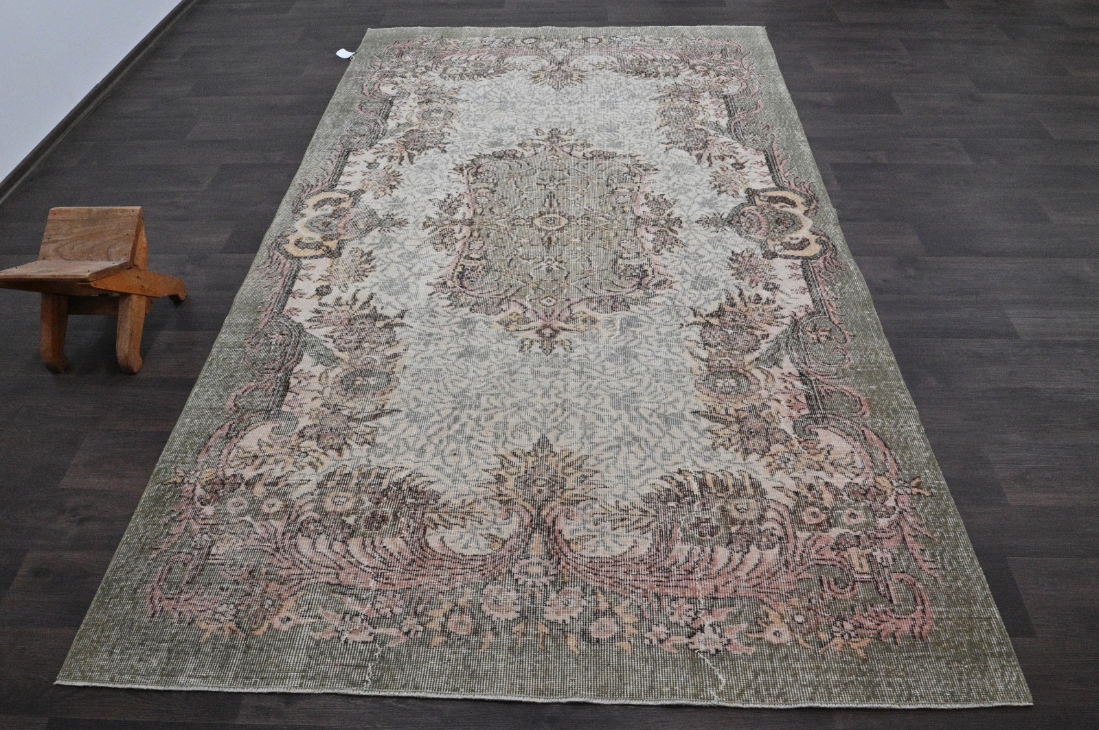 Oushak Turkish Vintage Rug 5x9 Kilim Rug Anatolian Handmade Boho Decor BEIGE gallery