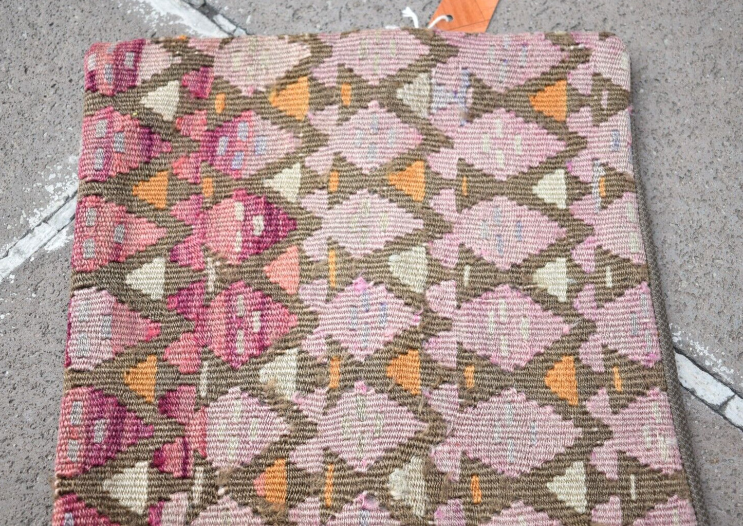 12'' x 37'' Kilim Pillow Cover Vintage Turkish Rug Ethnic Sofa Cushion Cover Rug gallery