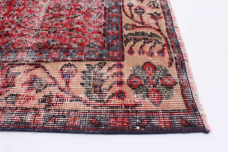 Vintage Hand-Knotted Area Rug 4'11" x 8'5" Traditional Oriental Wool Carpet gallery