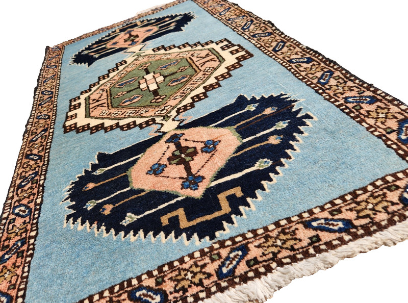 2'4"x3'7" ANTIQUE HAND KNOTTED CAUCASIAN KAZAK SERAPE TRIBAL WOOL RUG RUNNER gallery