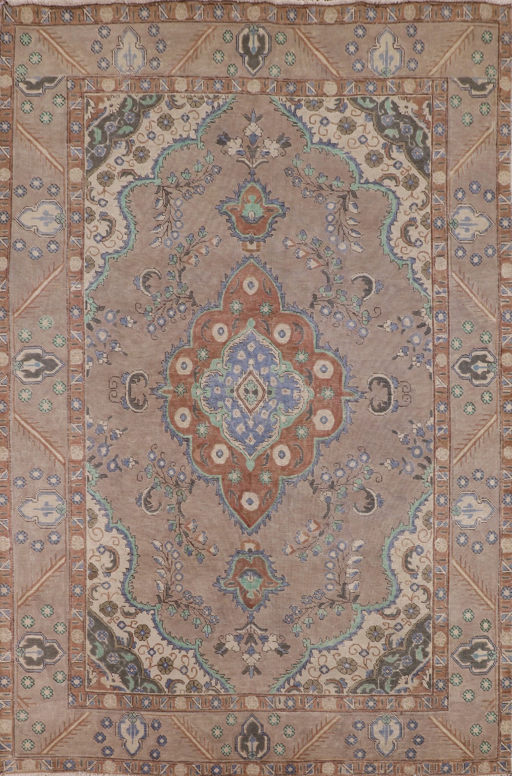 Overdyed Wool Brown Area Rug 6x9 Vintage Traditional Hand-knotted Room Size Rug gallery
