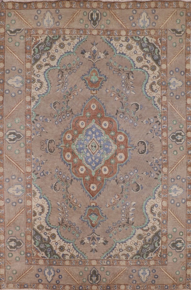 Overdyed Wool Brown Area Rug 6x9 Vintage Traditional Hand-knotted Room Size Rug