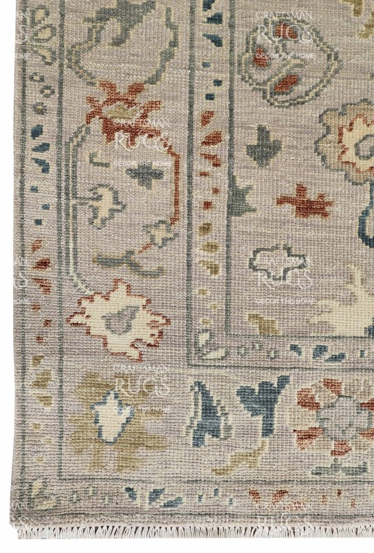Handknotted Purple Multi Floral Geometric Rug 8x10 ft gallery