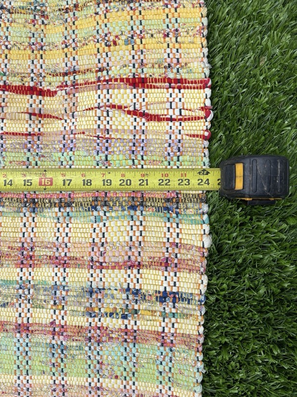 1960-70s Colorful Vintage Wool Rug/Tunner - 66x24 inches (5 1/2ft.x2ft.) gallery