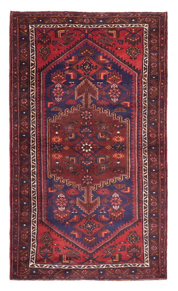 Vintage 4'3" x 7'5" Traditional Hand Knotted Vegetable Dye Wool Area Rug