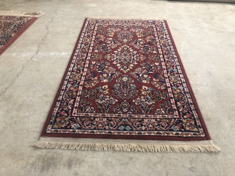 2.6x4.3 Karastan Rug 785 Red Sarouk -Professionally Washed gallery