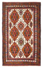 Vintage Hand-Knotted Area Rug 3’11” x 6’9″ Traditional Oriental Wool Carpet