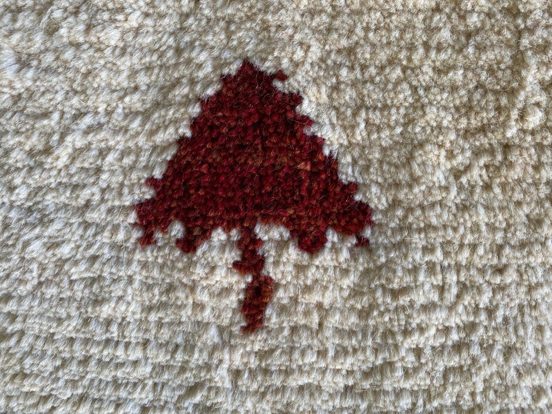 BEAUTIFUL TURKISH RUG, HAND MADE CAUCASIAN SQUARE TREE WOOL CARPET (1FT X 1FT) gallery