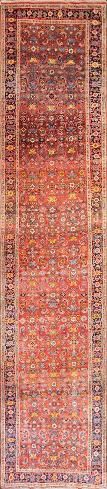 Antique Kurdish Runner, c-1900,3'8" x 17'6" #16599