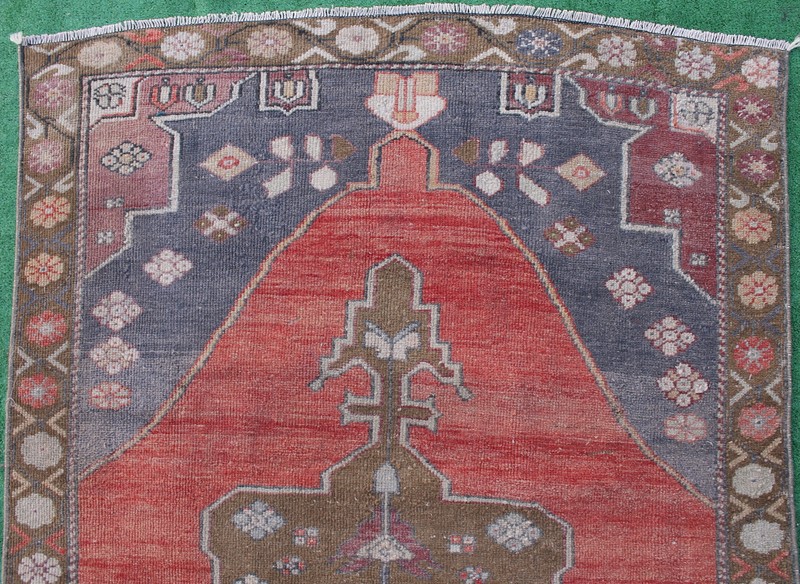Turkish Rug 51''x110'' Vintage Light Muted Color Rug Oushak Carpet 132x287cm 4x9 gallery