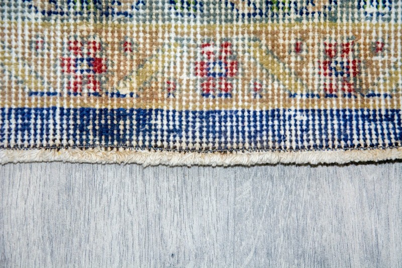 Minimalist Vintage Turkish Rug 3.6x6.3 ftRed Oriental Distressed Floral Wool Rug gallery