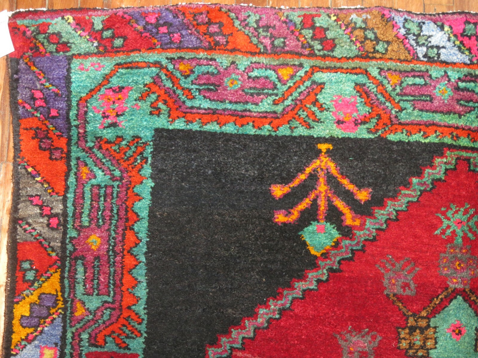 Vintage Turkish Oushak Kurdish Kars Gallery Rug Size 5'1''x18' gallery
