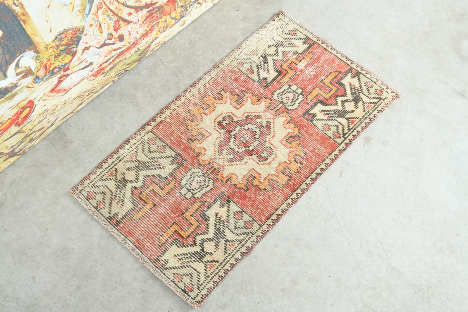 2x3 Turkish Door Mat Rug Hand-Knotted Mini Carpet Vintage Small Rug Boho,749 gallery