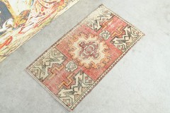2×3 Turkish Door Mat Rug Hand-Knotted Mini Carpet Vintage Small Rug Boho,749