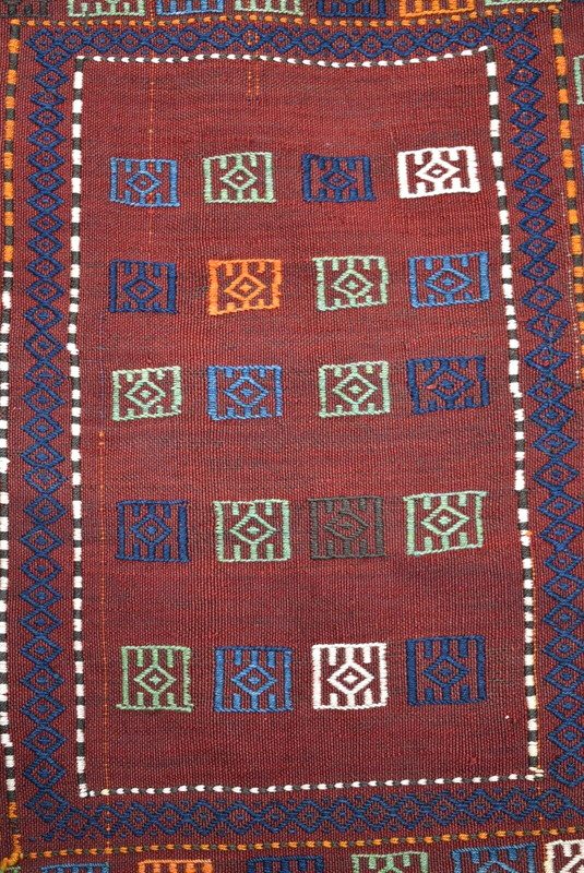 Antique Caucasian Rug 25'' x 62'' Collector Item Verneh Saddlebag Cicim Wool Rug gallery