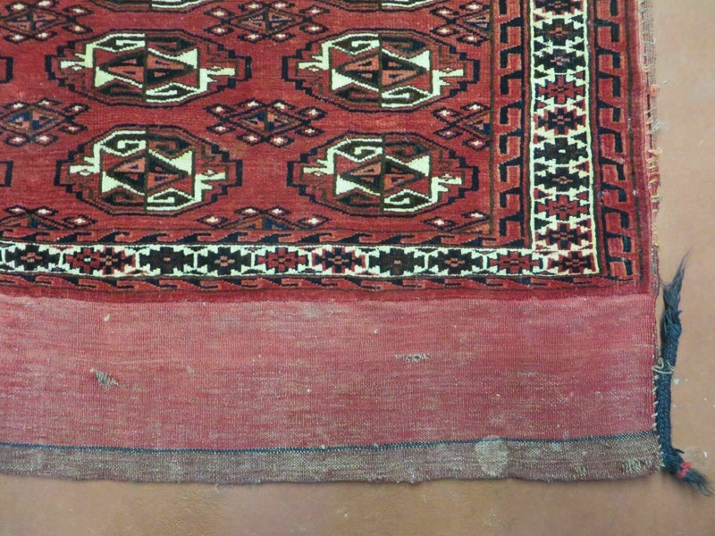 2.5' X 4' Antique Handmade Red Turkoman Tribal Wool Rug Cushion Case Elephant gallery