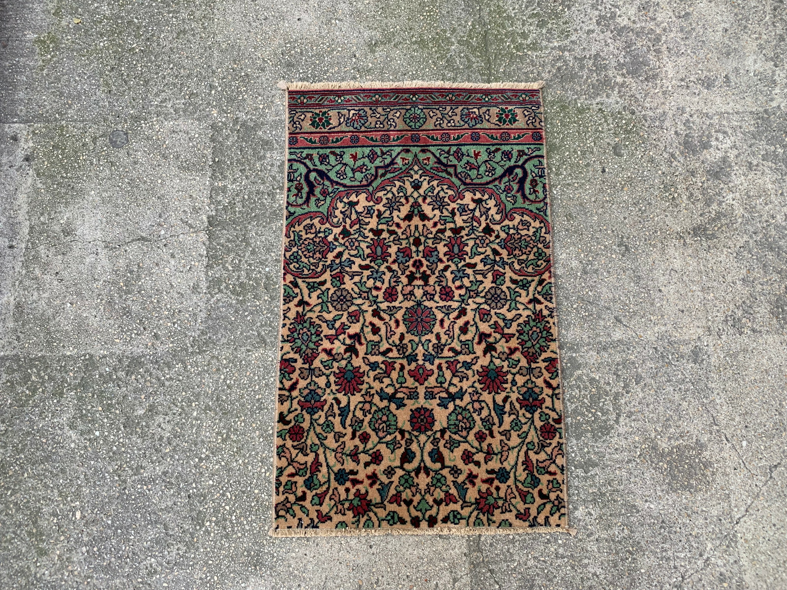 1'8'' x 2'9'' Vintage Carpet Natural Village Rug Handmade Rug.SKU:S1428 gallery