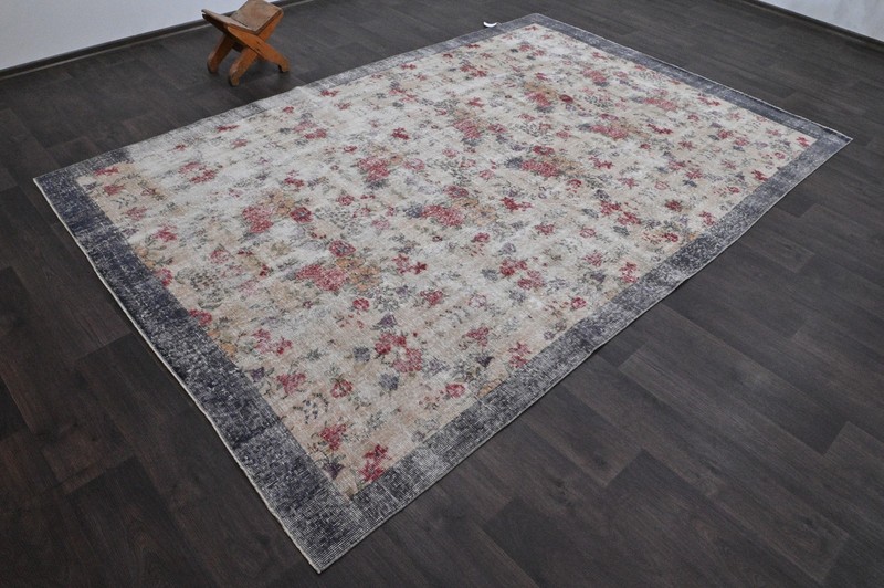 Oushak Turkish Vintage Rug 6x10 Kilim Rug Anatolian Handmade Boho Decor BEIGE gallery