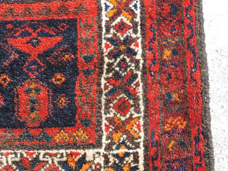 Square Antique Tribal Kurdish Bagface gallery