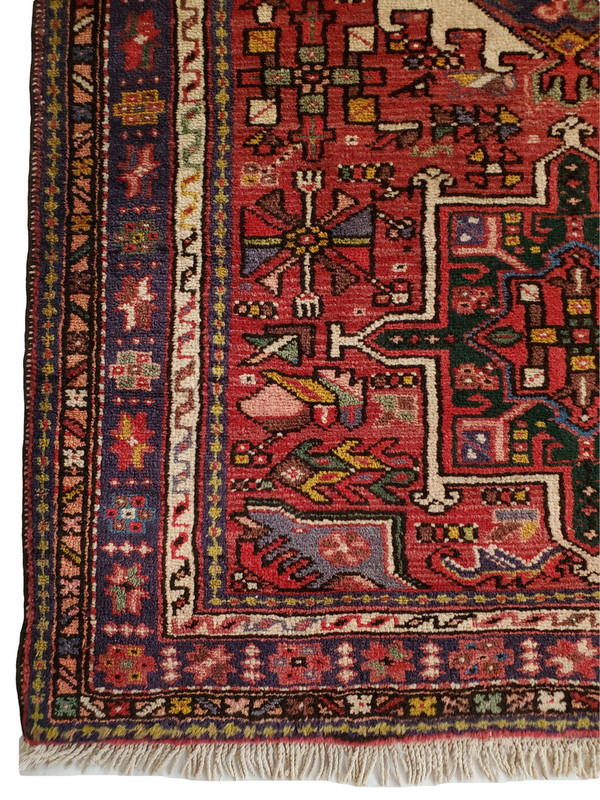 Vintage Red Karajeh runner Multi-Medallion - 3'1" x 10'10" gallery