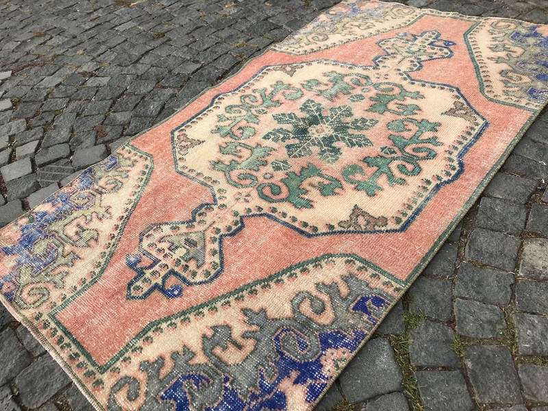 6 X 3.4 Ft Turkish Vintage Rug Handmade Wool Rug Bohemian Traditional Area Rug gallery