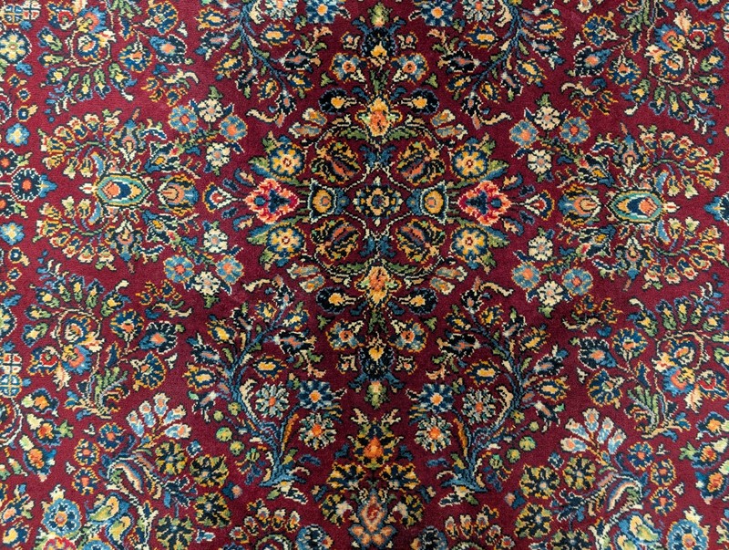 Antique Karastan Rug 9x12, Tudor Sarouk #206, Red gallery
