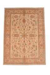 Chubi Neutral Oriental Turkish 4′ 2″ x 5′ 9″ Beige Hand Knotted Area Rug