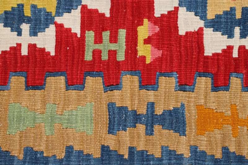 Tribal Red Small Rug Anatolian Handwoven Ethnic Cappadocia Kilim Carpet 2x3ft gallery