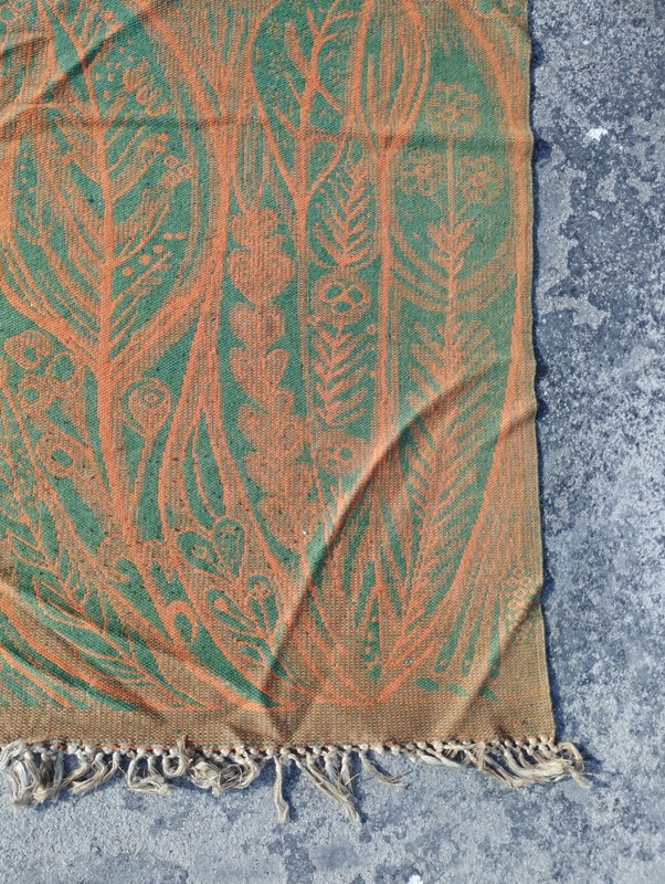 Vintage Handmade Botanical Geometric Tradaitional Wool Kilim Rug 177x94 cm gallery