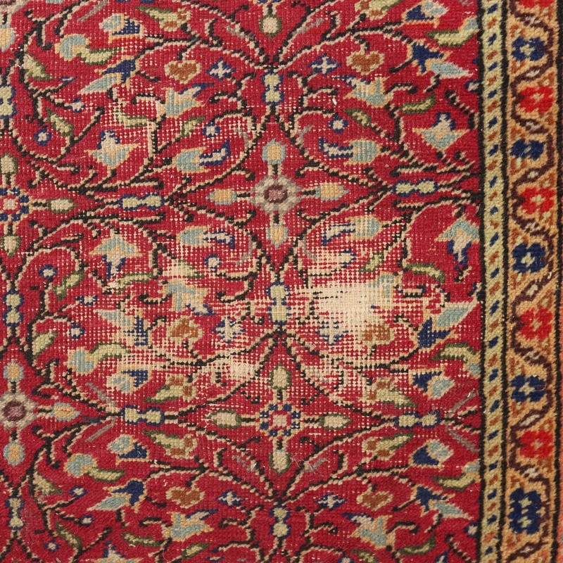 Antique Kaisery Carpet Cotton Wool Thin Knot Turkey 53 x 34 In gallery