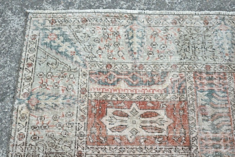 Vintage Turkish Rug 70'' x 112'' Muted Dye Rug Hand-knotted Rug Large Wool Rug gallery