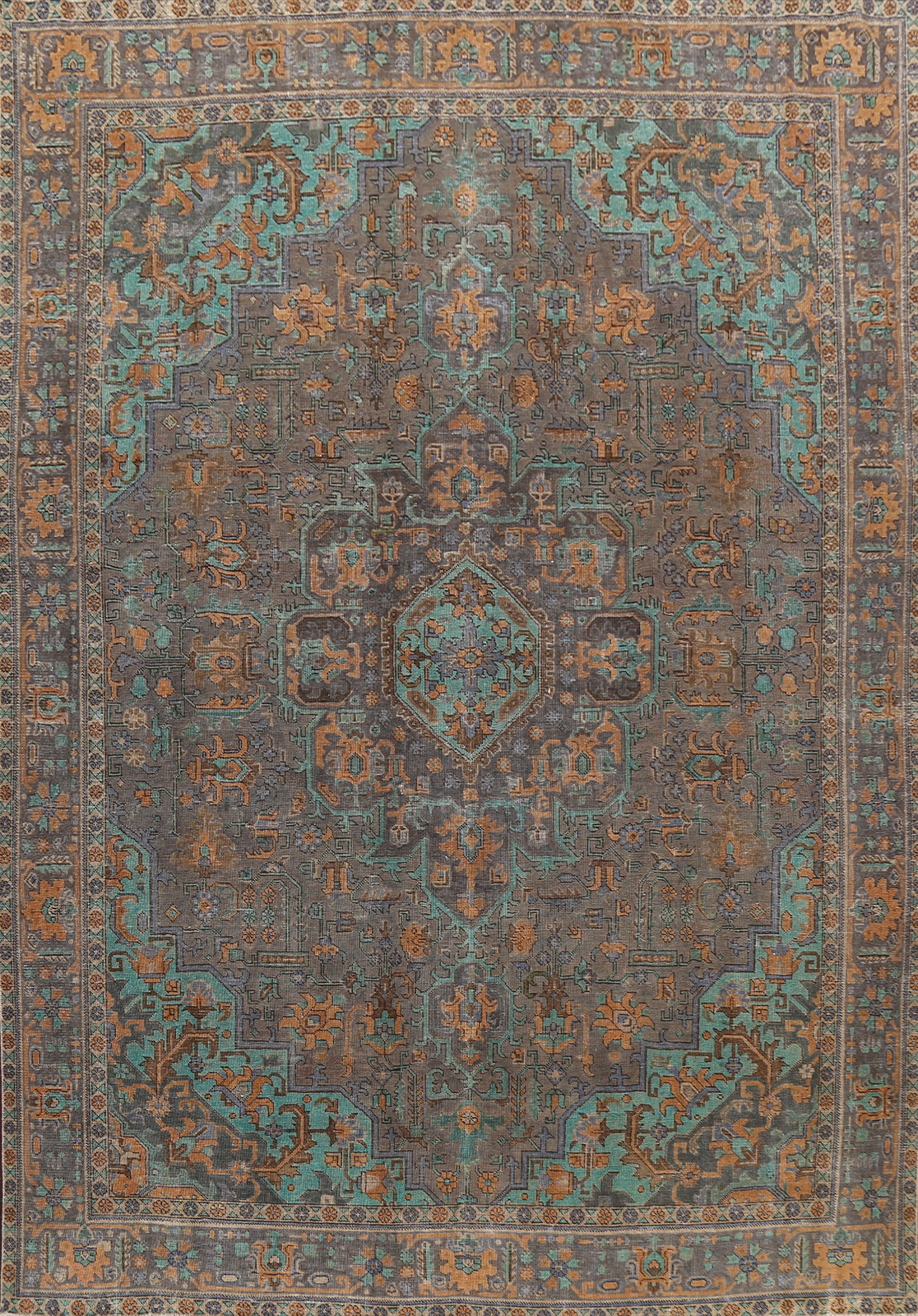 Over-Dyed Handmade Wool Tebriz Area Rug 10x12 Traditional Handmade Carpet gallery