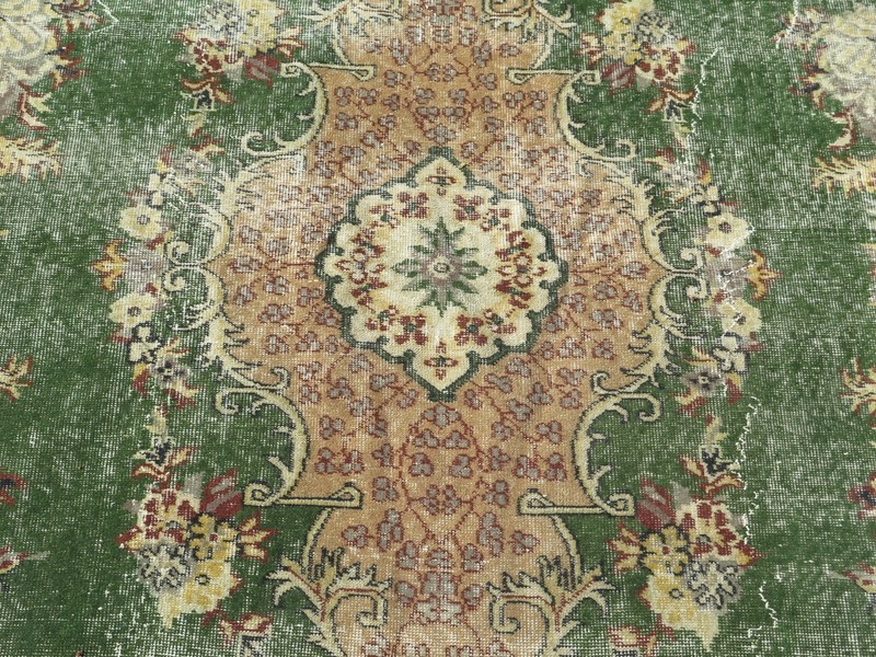 Vintage Rug, Floor Carpet, Distressed Rug Area Rugs Handmade Carpet Rug 80"x116" gallery