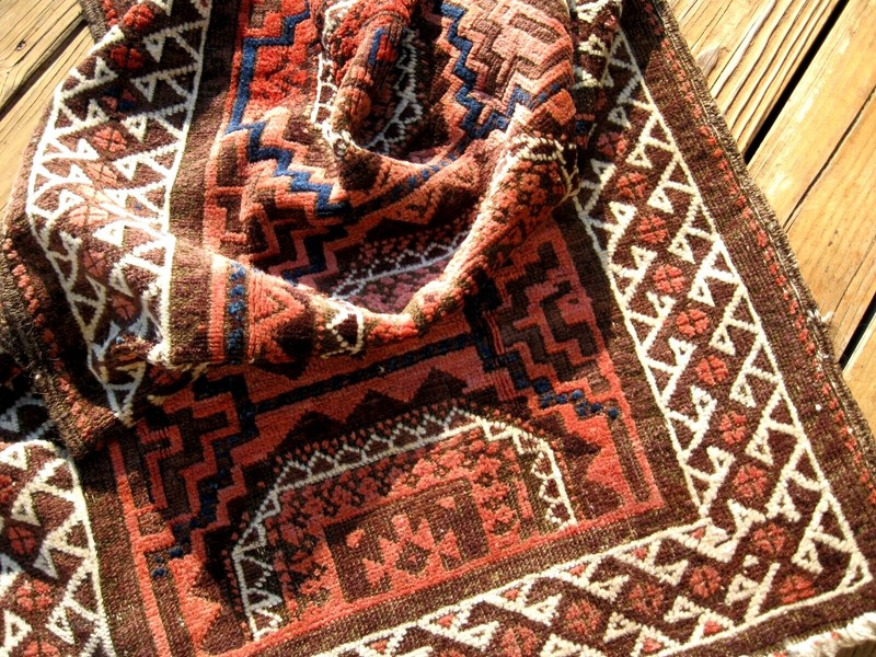 ANTIQUE 1890- 1900 BLOUCH FINE KNOTS GREAT COLORS gallery