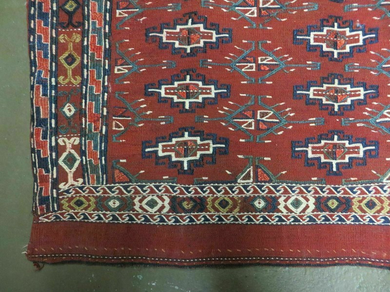 45" X 32" Antique Handmade Bokhara Turkoman Yomud Chuval Wool Rug Soumak NICE gallery