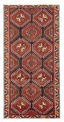 Vintage Hand-Knotted Area Rug 4’7″ x 9’8″ Traditional Wool Carpet
