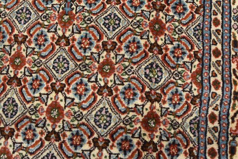 Fine Mood Runner 2'7'' x 6'5'' Ivory Wool Traditional Hand-Knotted Oriental Rug gallery