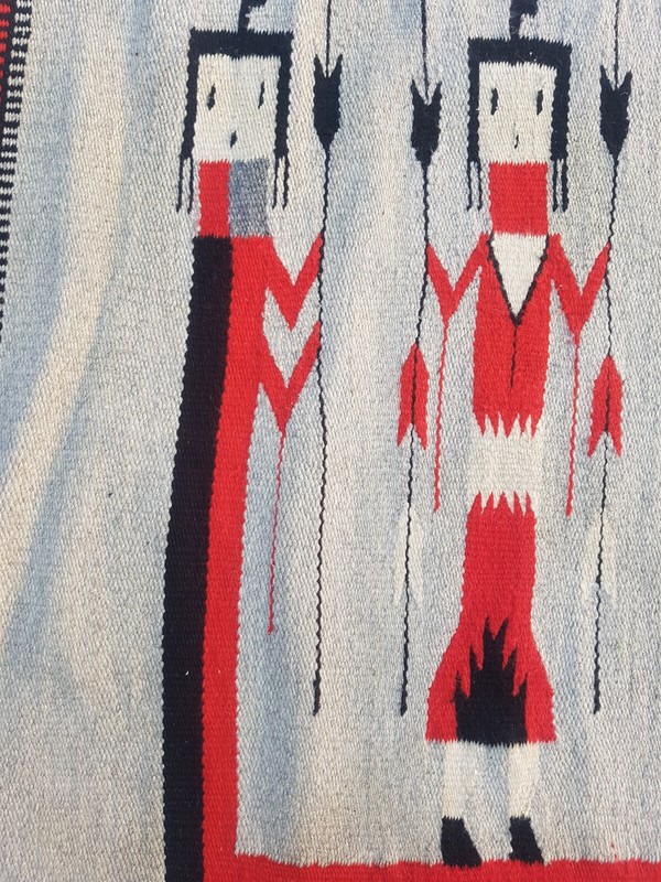 Vintage Traditional Handcrafted Navajo American Rug for Home Décor 160x74 cm gallery