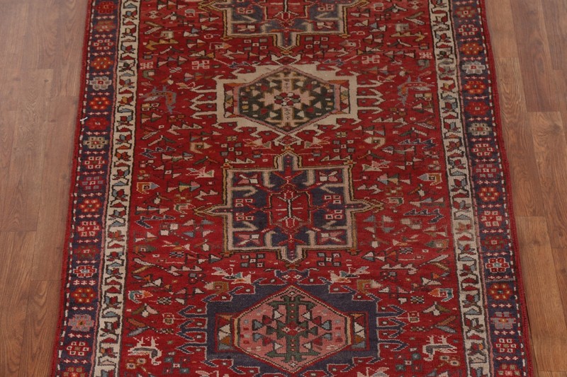 Vegetable Dye Heriz Bakhshayesh Tribal Handmade Runner Semi-Antique Rug 4x13 gallery