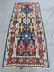 4.5 X 10 COLLECTORS’ ITEM Antique Above 100 Years Old Azerbaijan Shirvan Kilim