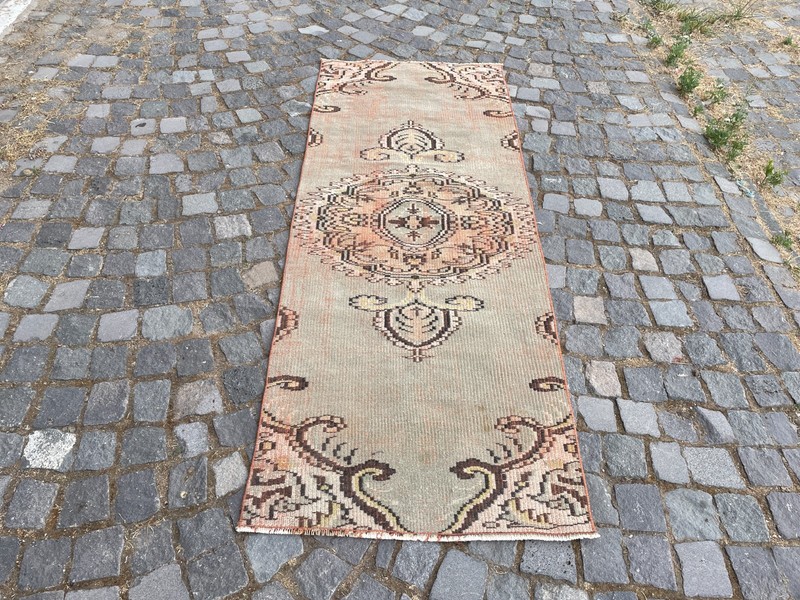 Turkish Vintage Rug Handmade Wool Rug Bohemian Runner Rug Home Rug 2,5 x 6,7 ft gallery