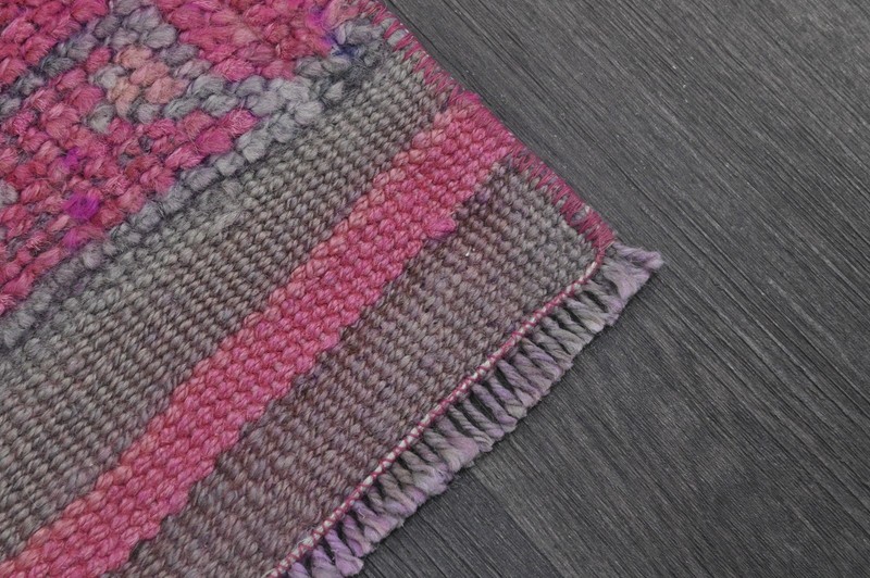 Vintage Turkish Runner Rug 3x13ft PINK Handmade Anatolian Oushak Hallway Wool gallery