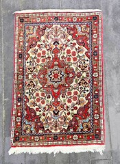 Per’sian Sarouk Wool Accent Rug Vintage 3’x2’