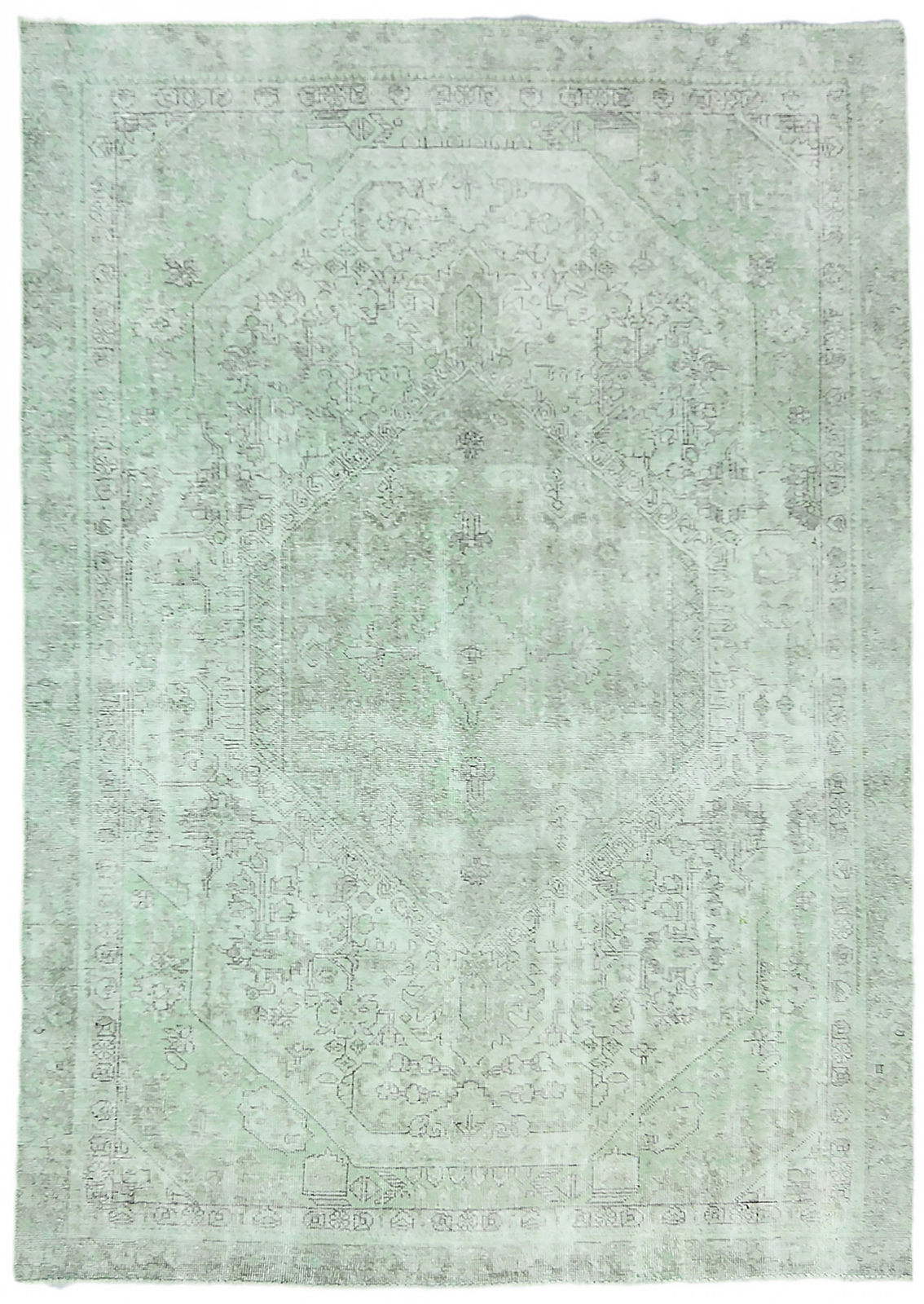5'8X8'4 ft Overdyed Antique Distressed Vintage Oriental Rug Floral Design Carpet gallery