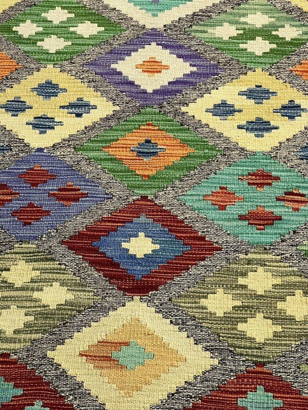 Handmade Kilim Runner wool natural colours Afghan Traditional 288cmx84cm gallery