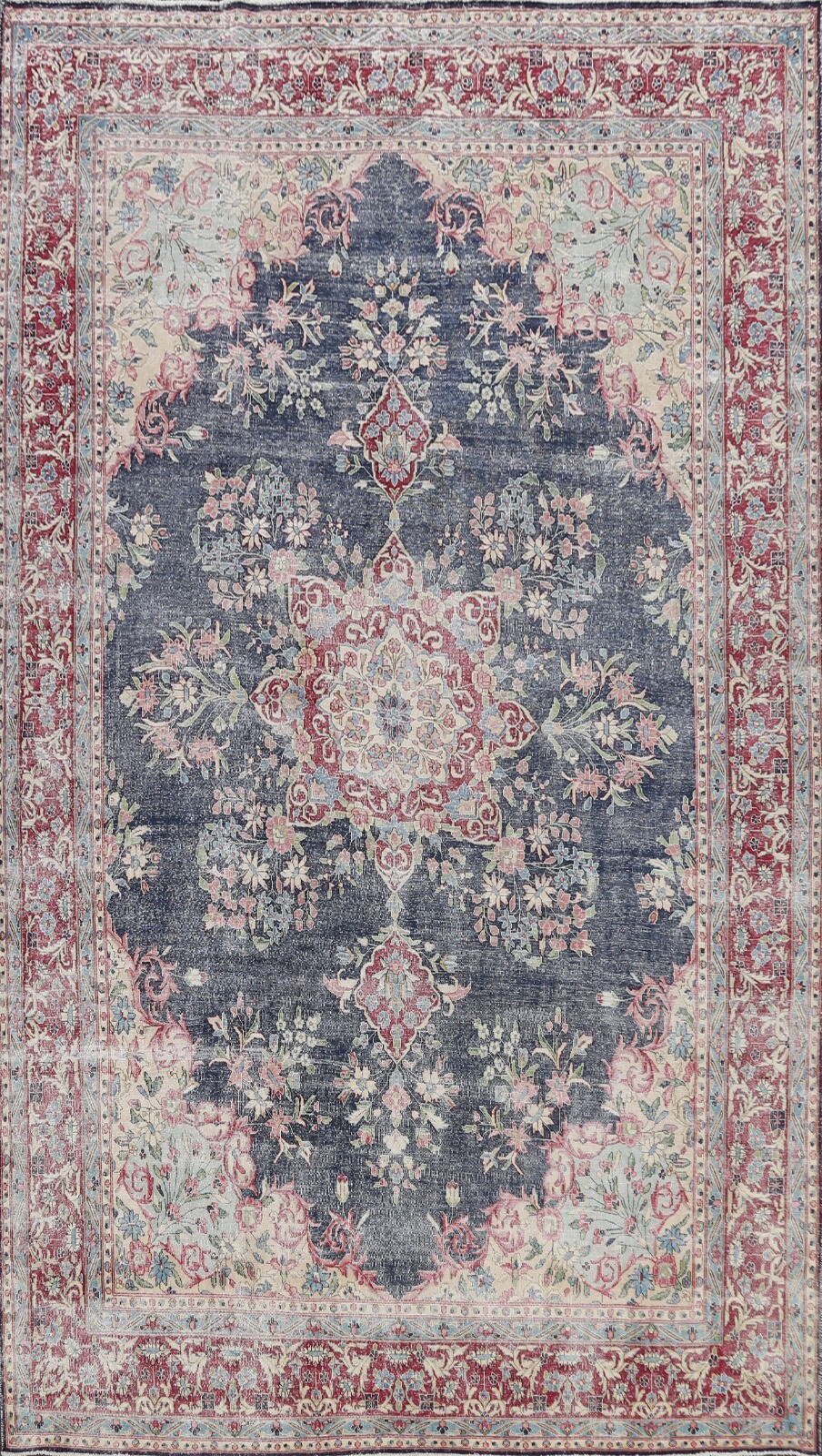 Muted Vintage Traditional Evenly Low Pile Hand-knotted Living Room Rug 8x12 ft. gallery