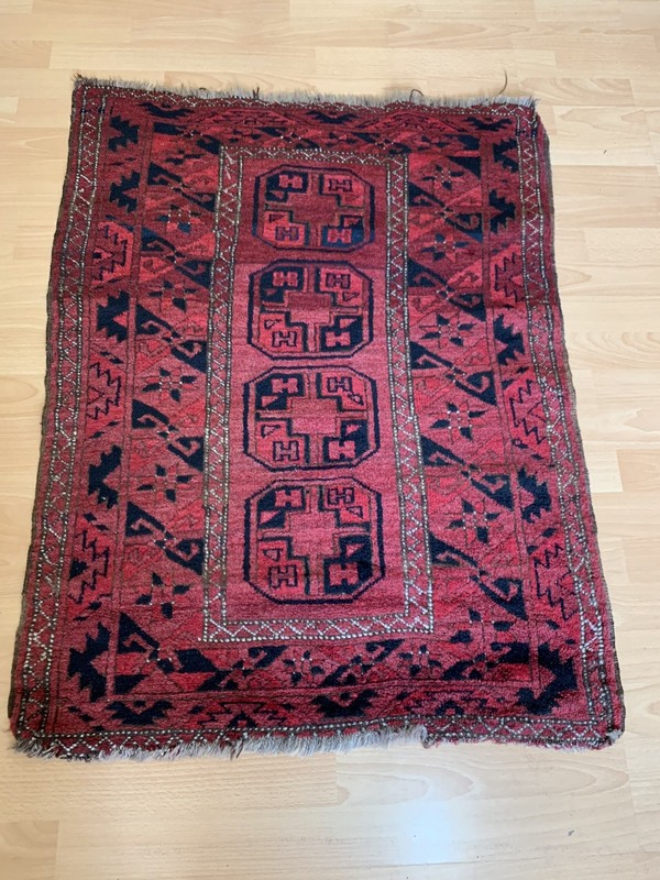 antique hand made turkoman turkemen rug size 118x98cm gallery